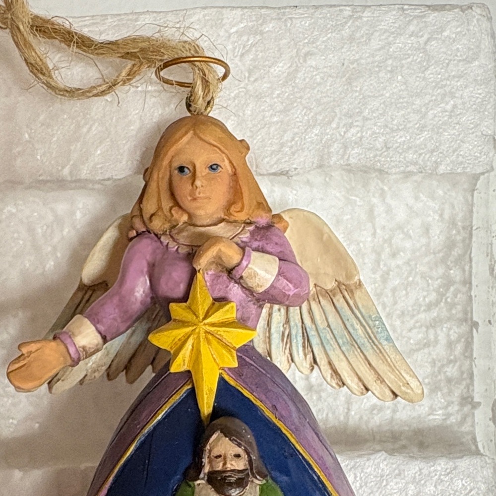 Jim Shore Heartwood Creek Angel Ornament with Nativity Scene - Picture 5 of 7